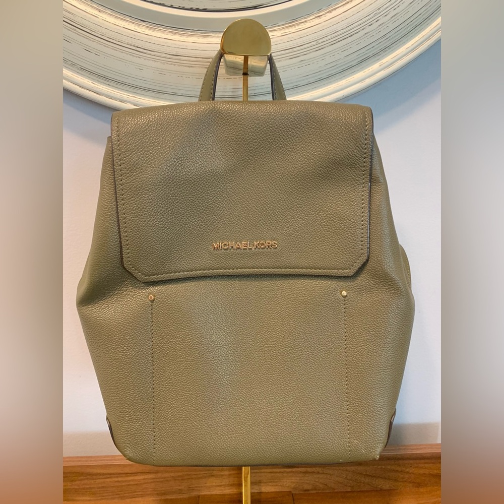 Michael Kors Hayes Backpack Olive Moss Green - Gorgeous